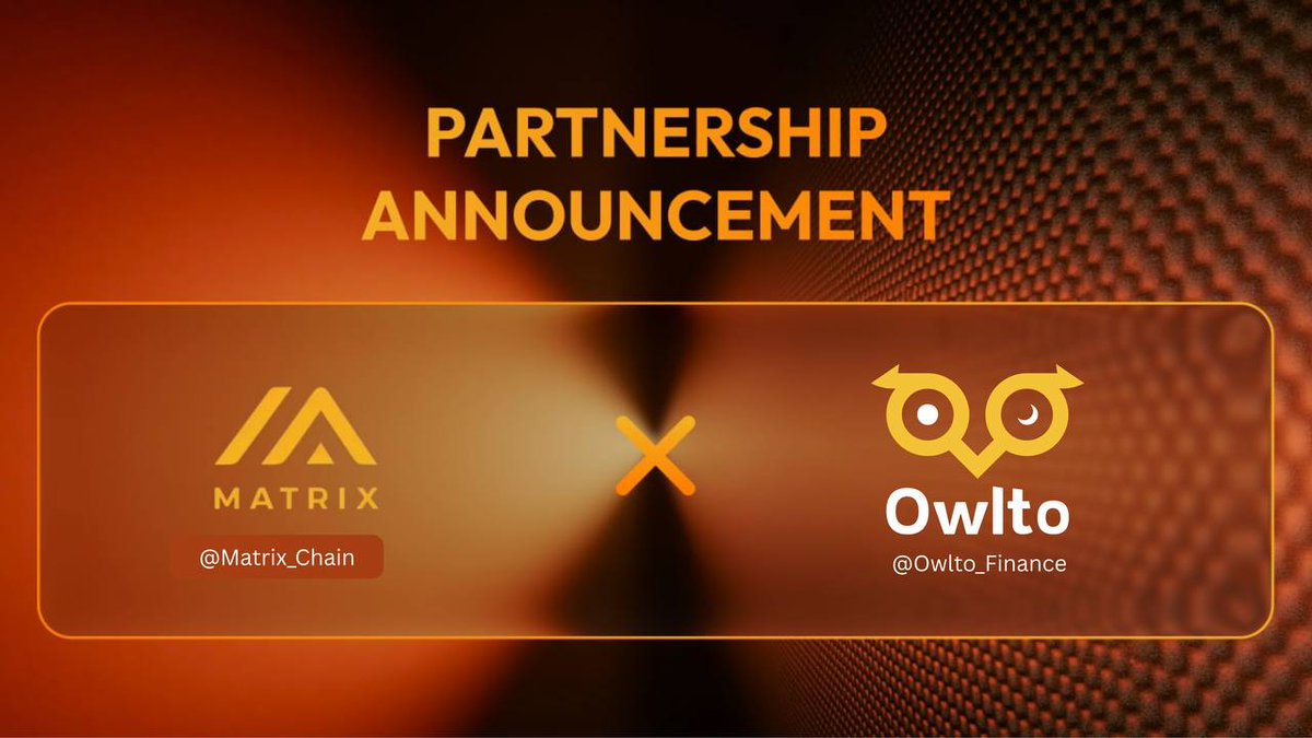 Matrix__Chain's tweet photo. 🤝 Partnership Announcement: Matrix × Owlto Finance

We’re excited to announce our partnership with @Owlto_Finance

Owlto Finance is an intent-centric interoperability protocol focused on bridging blockchain ecosystems through AI-powered cross-chain infrastructure. By leveraging intent-driven technology, Owlto aims to make cross-chain interactions more seamless, efficient, and accessible.

Through this partnership, Matrix and Owlto will explore opportunities to strengthen blockchain interoperability, enhance cross-ecosystem connectivity, and unlock new possibilities for AI-driven innovation across Web3.

Together, we’re building a more connected and interoperable Web3 ecosystem. 🌐🚀
More to come!