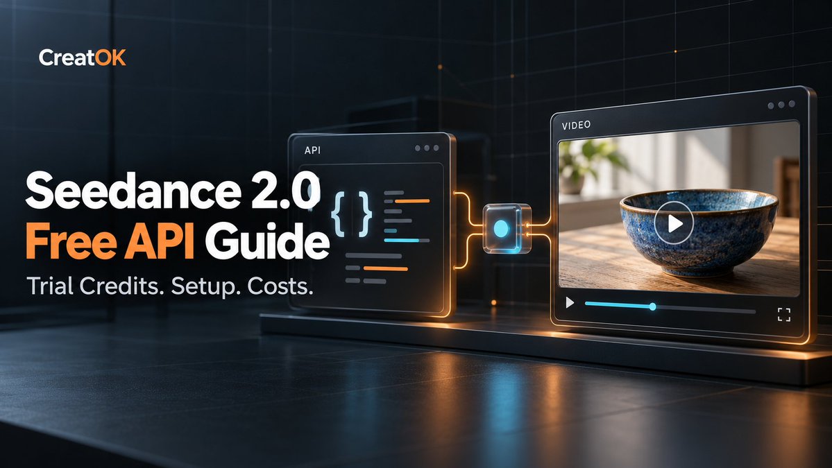 Creatok_blog's tweet photo. Seedance 2.0 Free API: Credits, Setup and Pricing Guide https://t.co/A89s1qHVNk https://t.co/zR6BBUmy2M