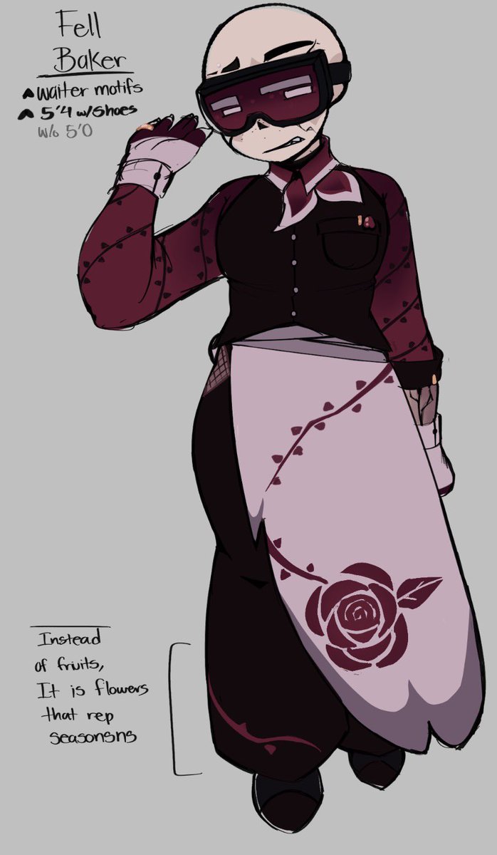 Scientistsc1's tweet photo. Fell baker since the server wanted to pull up fell variants of ocs and I’ve been thinking of a fell baker for a sec
[ #UTMV | #bakersans | #sansoc | #undertaleau ] https://t.co/uVGvOGOn5M