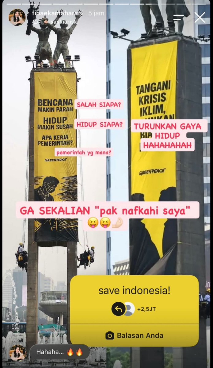 562side's tweet photo. another 02 voters yang T0LOL 

katanya semasa SMA dia ini adalah salah satu penerima bantuan bidikmisi, tapi sekarang hidupnya tercukupi karena suaminya ASN

mba, suami kamu aja gajinya dari uang rakyat, rakyat yang kamu olok-olok di story kamu itu

jadi kamu nikmatin uang kita dong? foya-foya pakai duit kita juga dong?