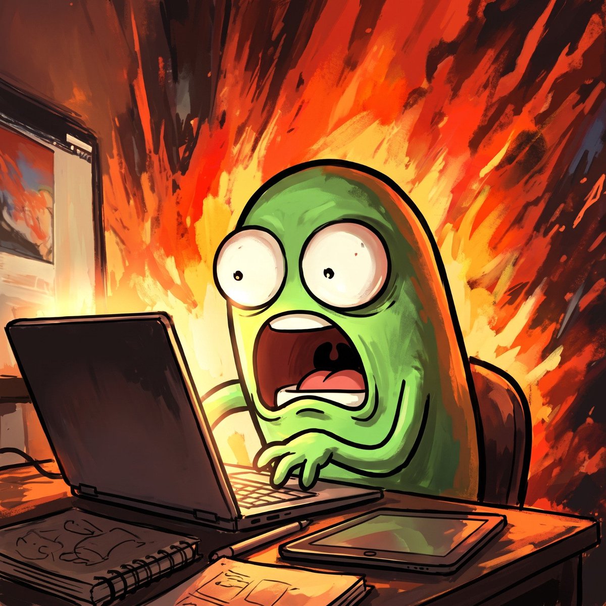 green_zonki's tweet photo. Zonki is fired up by his own enthusiasm https://t.co/0NnNYpYubl