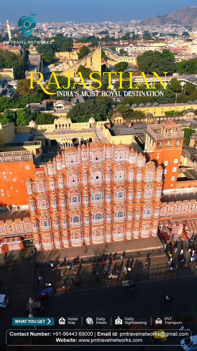 laarissabb's tweet photo. Discover Rajasthan’s royal charm: Jaipur and Jodhpur forts, Lake Pichola boat rides in Udaipur, and starlit desert camps in Jaisalmer. Plan your getaway with PM Travel Networks: +91-9644369000 https://t.co/6RO8ljME0R