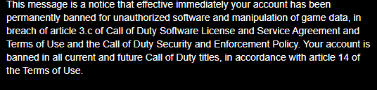 Khys_r6's tweet photo. I’ve received a PERMANENT BAN on MW4 before release for “unauthorized software and manipulation of game data.” I have never cheated in MW4, Or ANY COD Games. I’m asking for this ban to be manually reviewed. How is my account permanently banned before the game is even out. https://t.co/an7oc8VFMZ