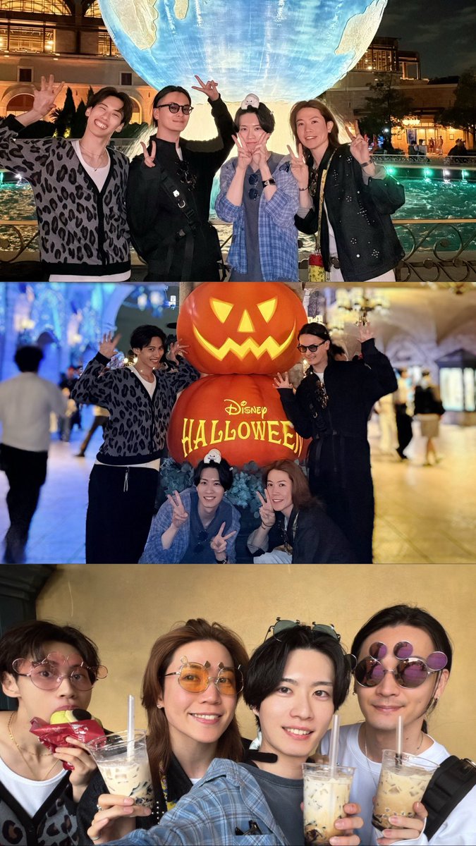 yamazaki__rui's tweet photo. 念願の4人でディズニ！

ちょっと楽しすぎて。🤦🏻‍♂️
夢の国が夢の国すぎたーーー

最近身体酷使してた分栄養補給できたし
いっぱい食べて遊んで話してモチベ爆上がりしてます。✔️

こんな人達に出会えたの嬉しいな〜
毎日かぺるぞーー💪 https://t.co/zUZFQ9TMtR