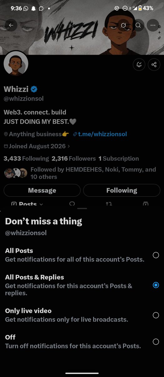 BHIG_CHARLES00's tweet photo. @whizzionsol Thanks whizzi🐐
Spenda 🆔 charlessgc 

Love you 🐐 https://t.co/darHK2WRuR