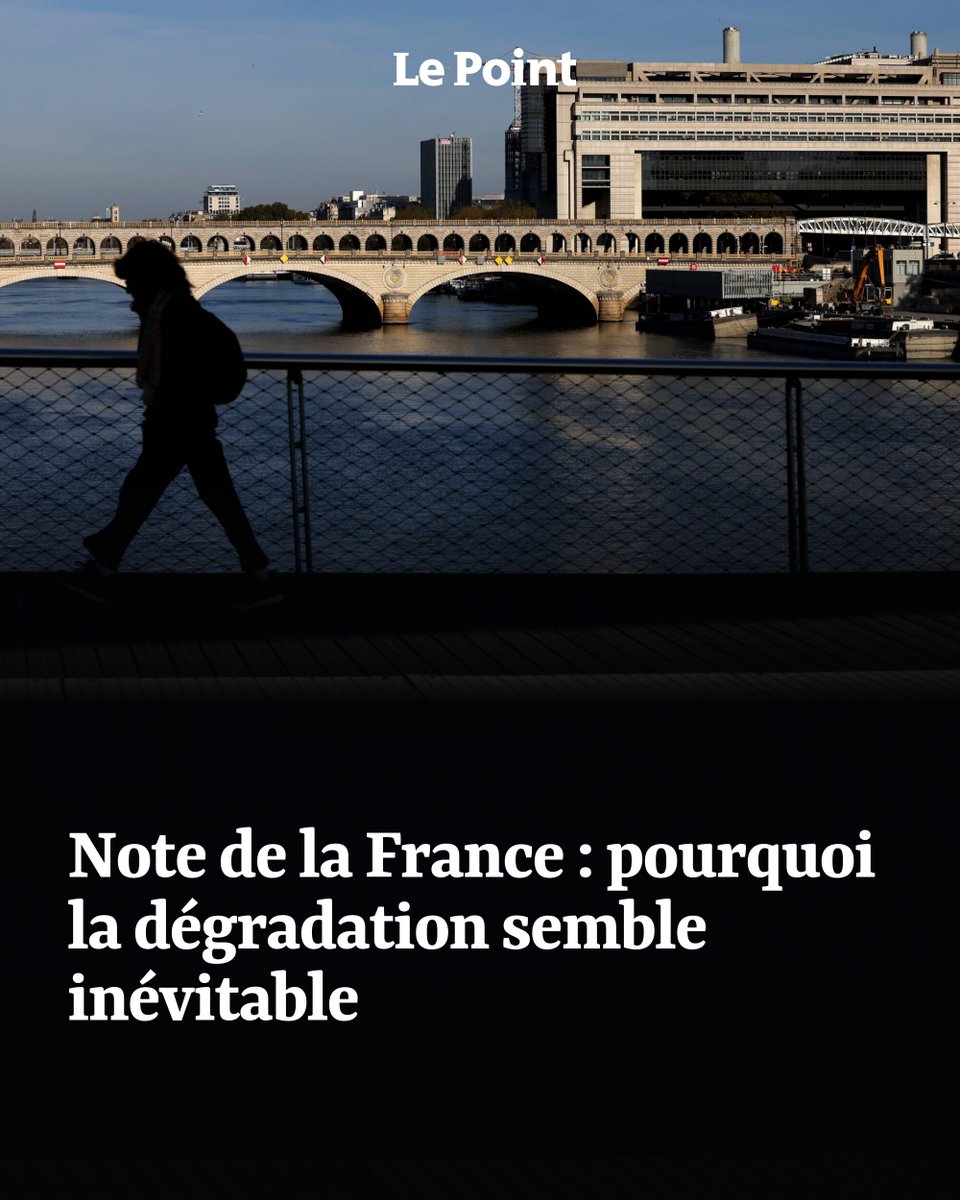 LePoint's tweet photo. L’agence de notation Moody’s va rendre son verdict ce vendredi 23 octobre. Une dégradation d’un cran de la note française paraît probable. Celle de deux crans pourrait provoquer un choc.

Par @philippinerbt
➡️ https://t.co/chV6Ak53xG https://t.co/0nSV8LNWdr
