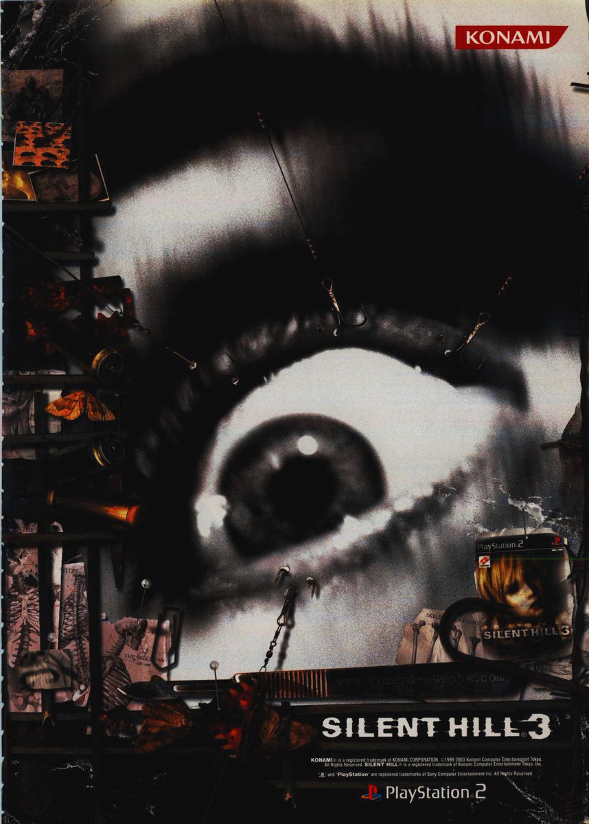 MemoryCardFiles's tweet photo. Silent Hill 3 advertisement (2003) https://t.co/X1WKu6tCOy