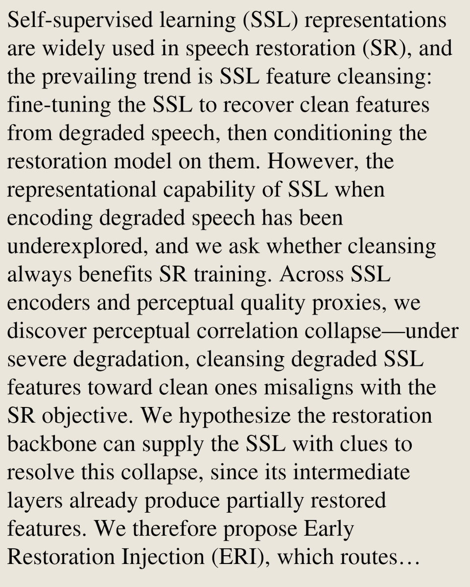 SoundPapers's tweet photo. When Do Self-Supervised Representations Help Speech Restoration?

Yongjoon Lee, Younghoo Kwon, Jung-Woo Choi
https://t.co/o8JhrJGMtN [𝚌𝚜.𝚂𝙳] https://t.co/DX2ie33Bha
