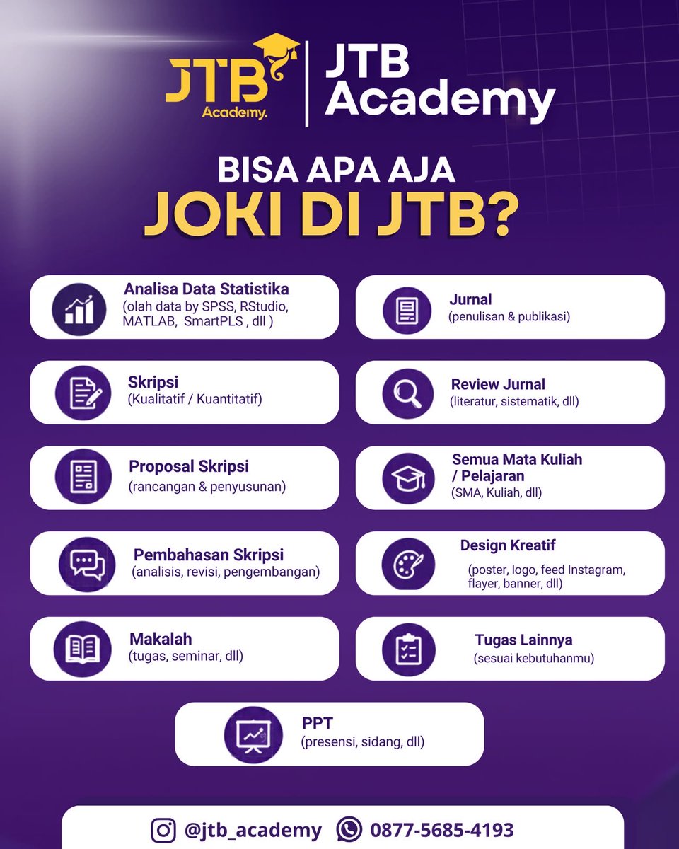Kingo_id's tweet photo. Manusia punya batas kesabaran, tapi tugas punya batas pengumpulan 😭💀

Belum selesai satu, udah muncul tiga. Ini tugas apa cicilan?! 🤡

Yuk, kenalan sama JTB Academy 📚✨
Teman konsultasi untuk berbagai kebutuhan tugasmu!

📲 https://t.co/WchVvRv57w

#zonauangㅤ #joki https://t.co/bt90q6syaL