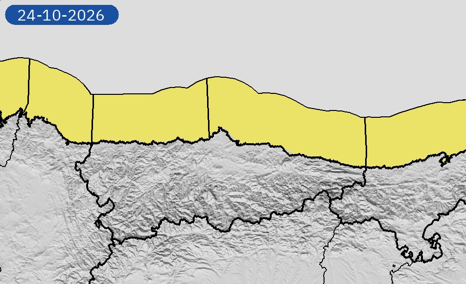 AEMET_Asturias's tweet photo. 23/10 10:42 AVISOS HOY Y MAÑANA | Principado de Asturias: costeros. Nivel máximo de aviso: naranja.
Actualizaciones en https://t.co/DKI3lpF8WH https://t.co/Z5dWYt8iLD