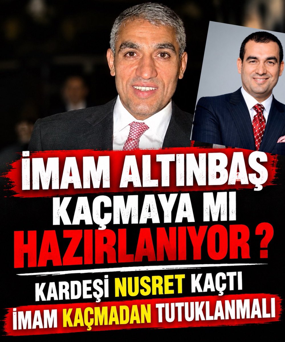 ecergenhaber's tweet photo. İMAM ALTINBAŞ GÖZALTINA ALINDI AMA KAÇMA RİSKİ VAR!! KADDEŞİ NUSRET ALTINBAŞ KAÇTI. İMAM KAÇMADAN TUTUKLANMALI #AltinbaslarTutuklansin @abakingurlek @_cevdetyilmaz @RTErdogan https://t.co/RxsYMFd2aV