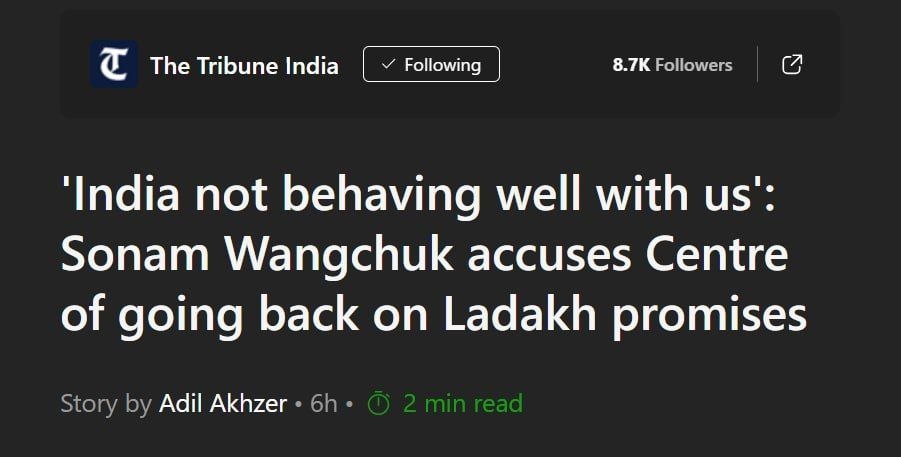 BatPhoenix07's tweet photo. 🇮🇳 BIG MOVE ON LADAKH’S GOVERNANCE!

The Centre has proposed a new elected body for Ladakh, with the Lieutenant Governor retaining final authority over its laws.

🔥 KEY PROPOSALS:
🔹 Delimitation and electoral rolls
🔹 33–50% women’s reservation
🔹 Powers of the elected body
🔹 Coordination with Leh and Kargil hill councils

The goal: Stronger local representation with administrative oversight.

Discussions on autonomy and regional safeguards are still underway.