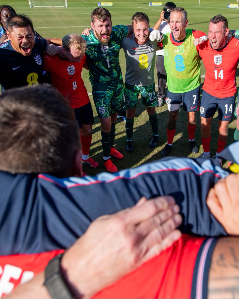 England's tweet photo. The England cerebral palsy team will face hosts USA in the IFCPF Men’s World Cup final! 🏆

Goals from Crossen and Blackwell were the difference in the semi-final vs Brazil in Atlanta! 🤝