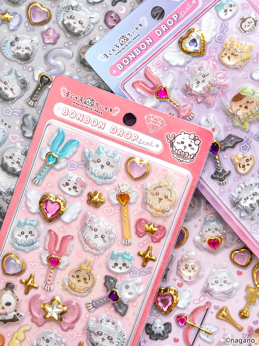 bonbon_drop's tweet photo. 🎀 NEWデザイン 🎀

ボンボンドロップシールに
まじかるちいかわ(4種)が登場🪄💖

11月6日(金)から発売開始❣️

【販売店舗】
📍ちいかわマーケット（オンライン）
📍まじかるちいかわストア（常設店舗）
📍まじかるちいかわPOP UP STORE（期間限定店舗）

クーリア公式通販での販売は後日お知らせします✨