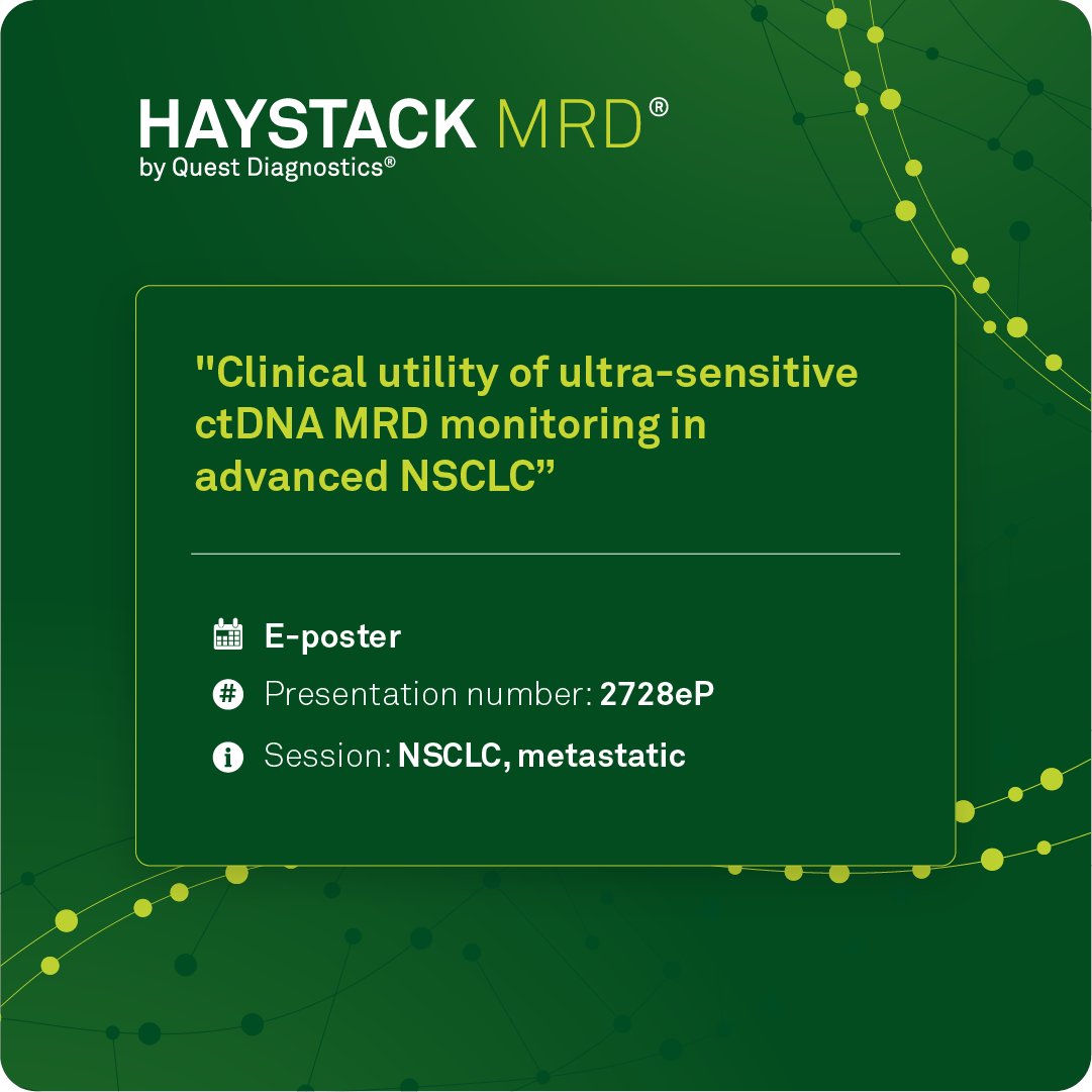 Haystack MRD® by Quest Diagnostics® ESMO 2026 slide: HAYSTACK MRD® (3 of 3)