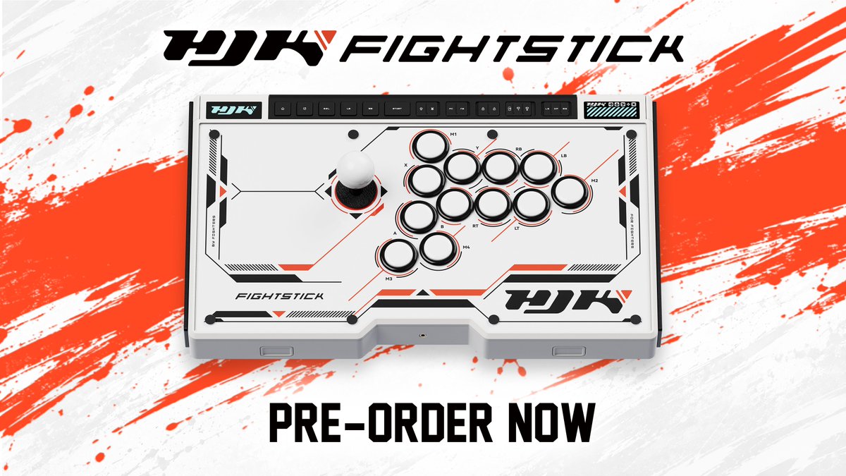 HJK_Gaming_JP's tweet photo. 【重大発表】

長らくお待たせしました。
予告を重ねてきた「HJK FIGHTSTICK」が、ついに登場！！！

数多くのプロプレイヤーによる実戦経験とフィードバックをもとに、操作性・安定性・快適性を徹底的に追求した一台。

本日、予約受付開始。

初回限定の特別価格をご用意しています。数量限定のため、お早めにご予約ください。

12月上旬から順次出荷する予定です。

▼予約ページはこちら
https://t.co/ec01dqxD2A

#HJK #HJKFIGHTSTICK #アケコン #格闘ゲーム #SF6 #GGST