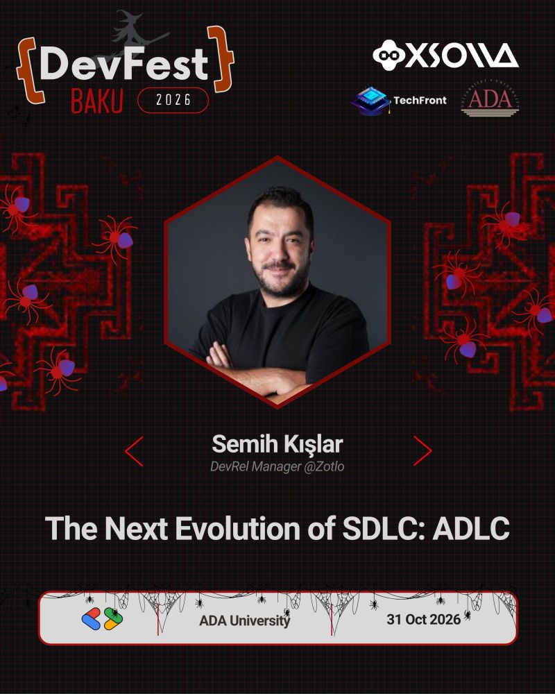 semihdev's tweet photo. DevFest Bakü için Azerbaycan’da olacağım!  🇦🇿

Etkinlik boyunca web ve mobil ekosistemi üzerine sohbet etmek, deneyimlerimizi paylaşmak ve yeni insanlarla tanışmak isterim.

Bakü’deyseniz mutlaka görüşelim. 👋 https://t.co/LZrGQw8xfc