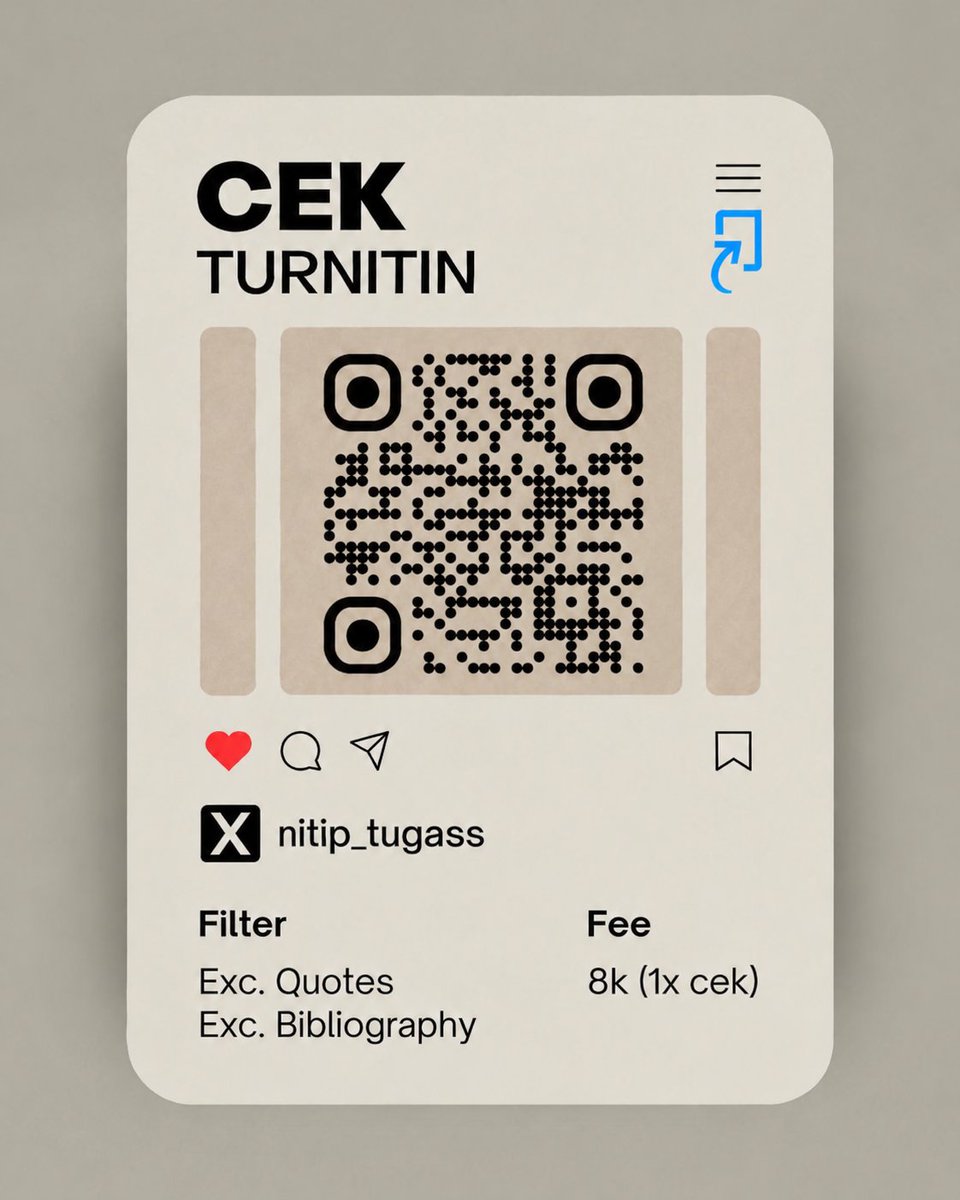 nitip_tugass's tweet photo. cek turnitin no repository 8k/cek masih open sampai jam 12 malam yaa, joki tugas juga open selalu, bisa langsung kesinii https://t.co/5LLDO6wFyL #zonauang https://t.co/Dln1Db7WLp
