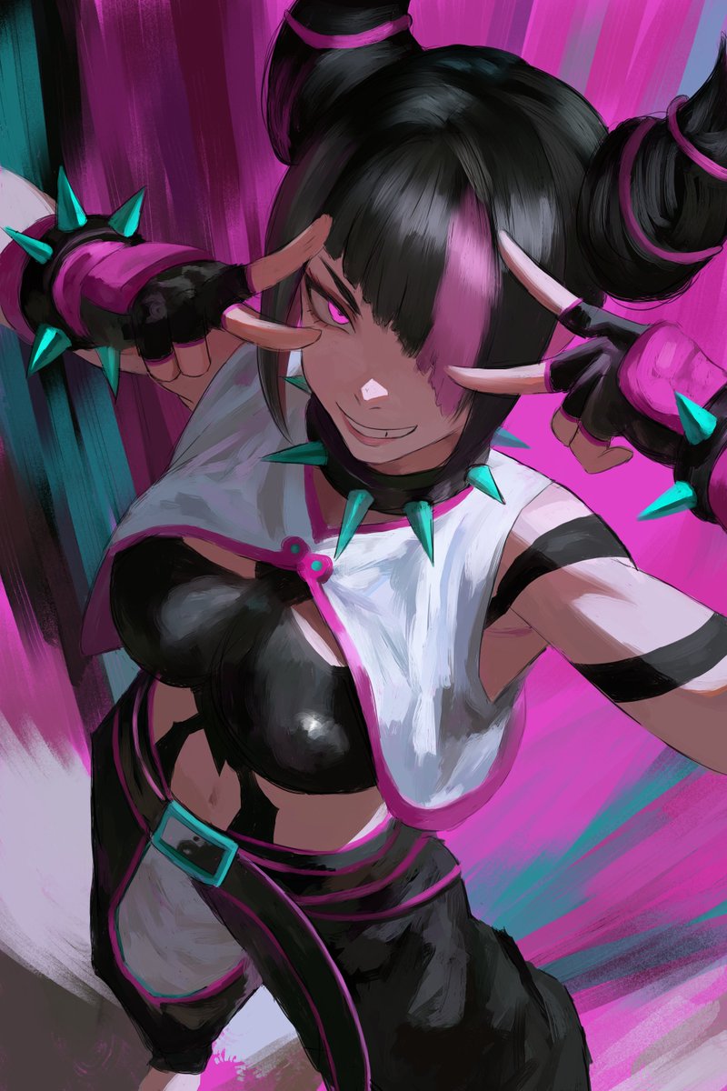 momokashinryu14's tweet photo. STREET FIGHTER 6/ハン・ジュリ          
#格ゲーキャラ描こうぜ 
#StreetFighter6 
#JuriHan https://t.co/mdqYQNARHD
