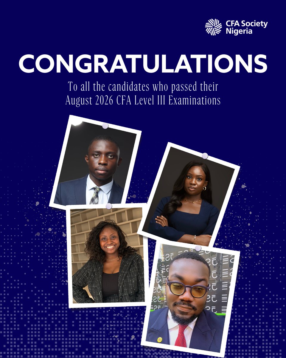 CFASocietyNG's tweet photo. Level III! You people have really done it! 🎉
Remember when Level I was the biggest thing on your mind? When you were still getting used to the CFA curriculum, trying to figure out your study routine and wondering how people even made it through all three levels?
#CFAProgram https://t.co/DBdCRyGoyW
