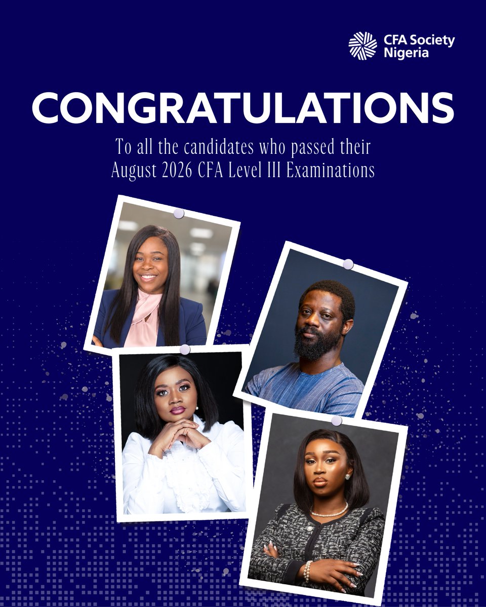 CFASocietyNG's tweet photo. Level III! You people have really done it! 🎉
Remember when Level I was the biggest thing on your mind? When you were still getting used to the CFA curriculum, trying to figure out your study routine and wondering how people even made it through all three levels?
#CFAProgram https://t.co/DBdCRyGoyW