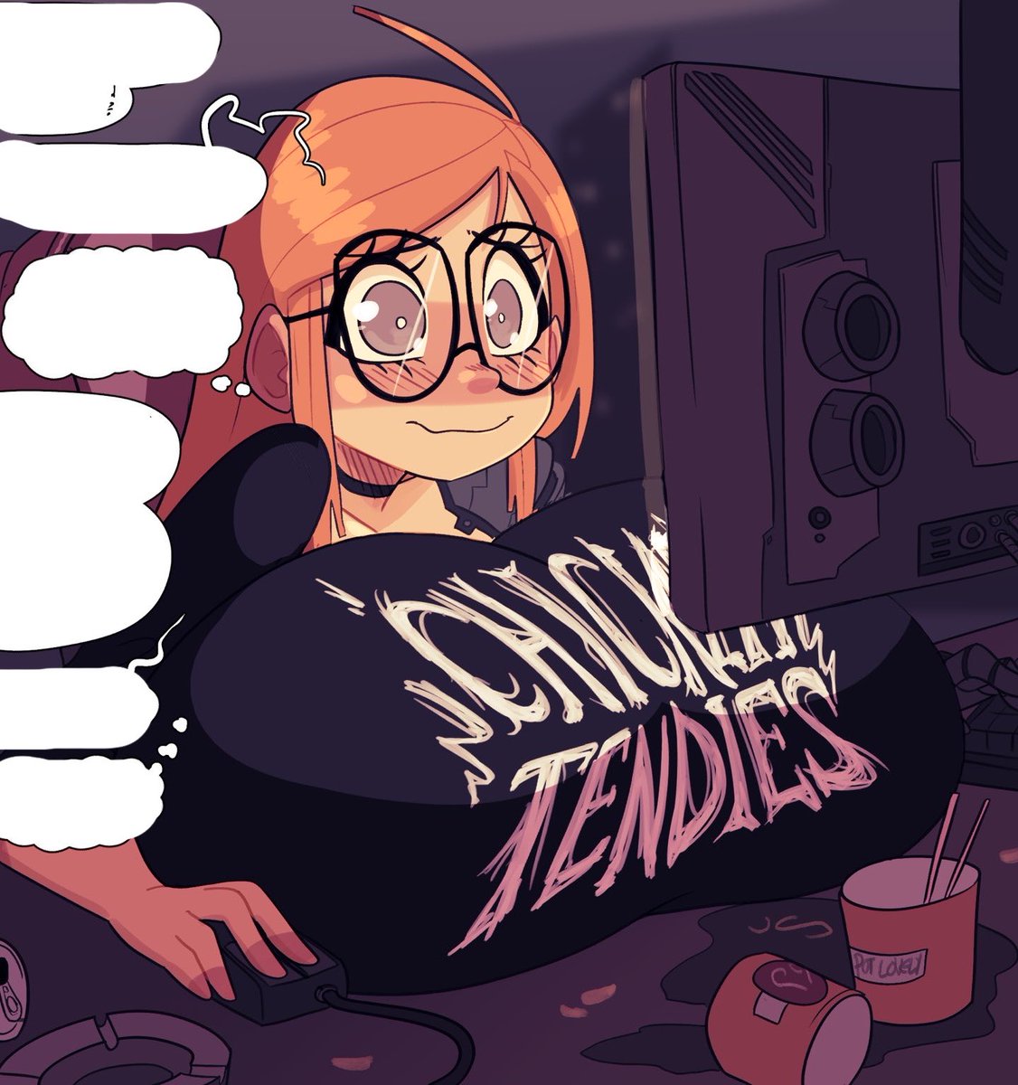 Deez_Hackz's tweet photo. Imagine going outside— cringe! 

  All she needs is right there on her computer! ✨ https://t.co/DL07v6Ea2m