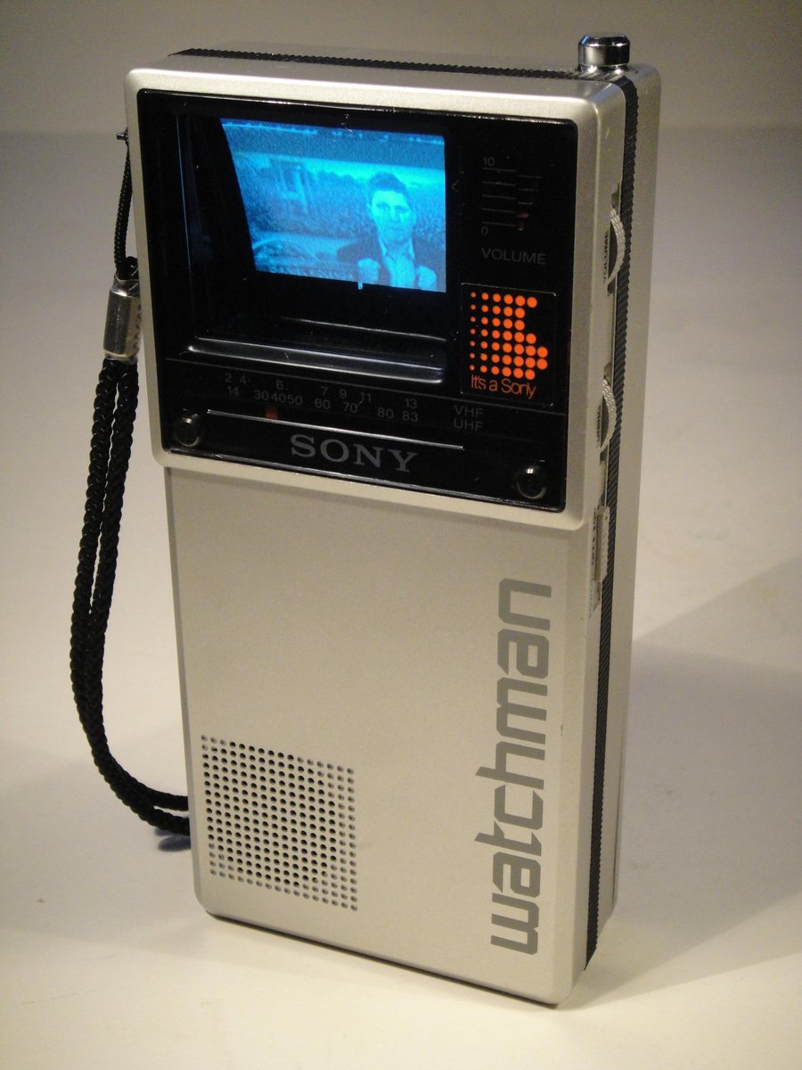 marksoares's tweet photo. Most people forget but for a very brief time, Sony made dedicated pocket TVs like the Sony Watchman. https://t.co/SSABP9j9N6