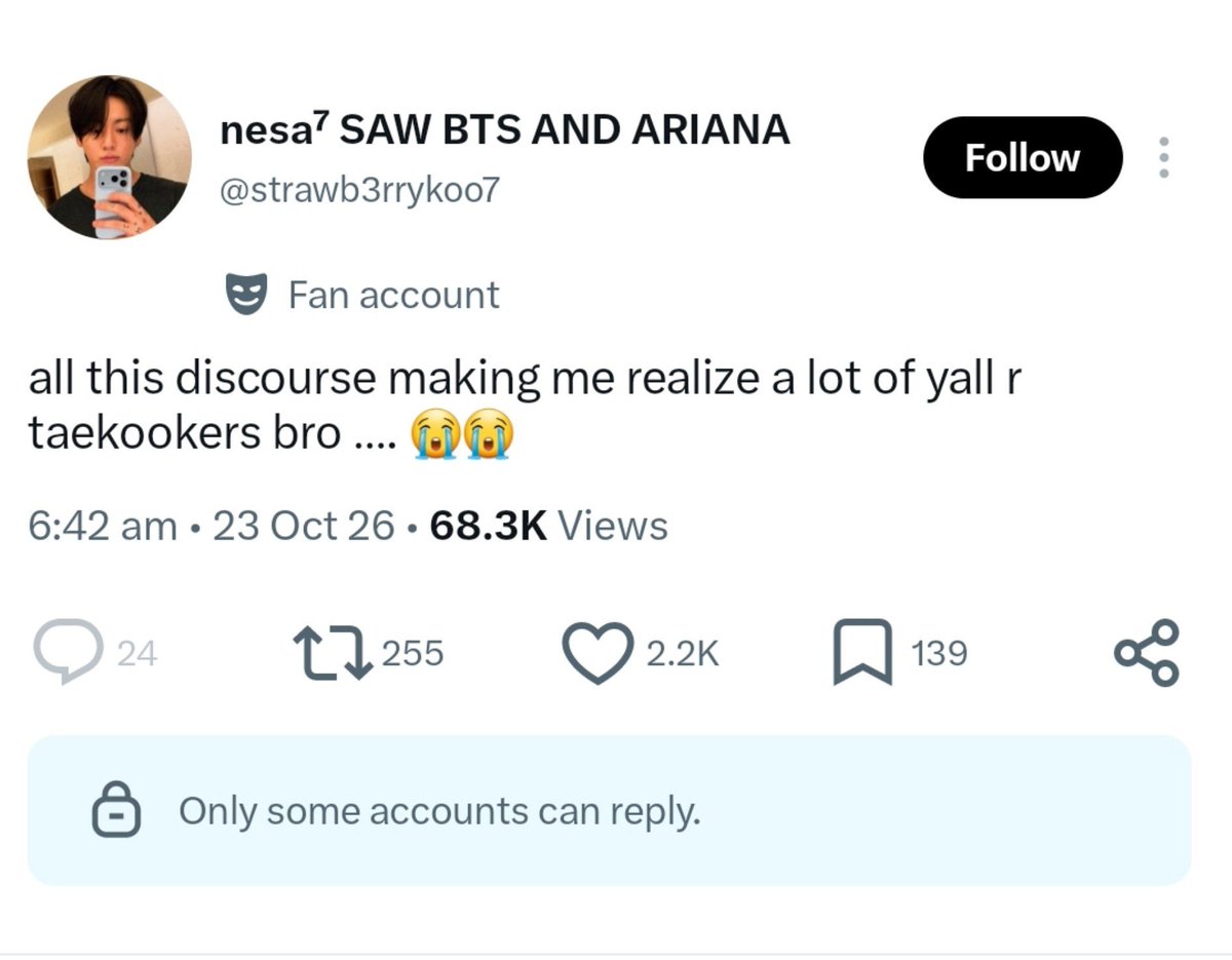 Vanielogist's tweet photo. Mind u, Taehyung received DTs n this FD gave zero genuine response, especially the big acc. They dismissed it as trolling, and some even made fun of the situation. If it weren’t for Taehyung bias we would maybe have different scenario right now and a jikooker saying this imao https://t.co/uOdYXmY7IW