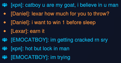 lexar_ow's tweet photo. Two completely different conversations going on... https://t.co/KgnLrdhIYv