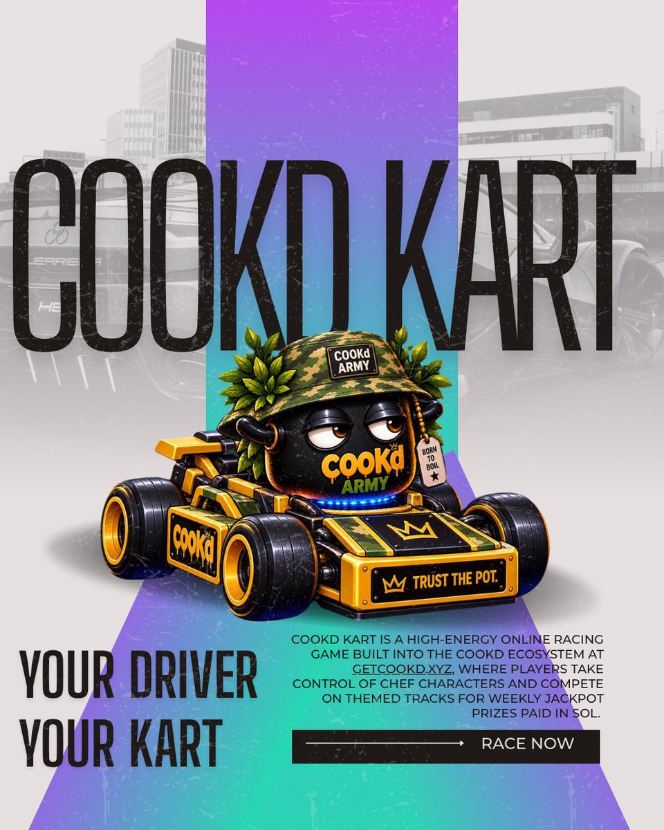 popindoge's tweet photo. 👀 Something tells me COOKd Kart could be a serious one!

Imagine racing your way up the leaderboard and taking home a big share of $SOL. 🏎️💨

We could be looking at one of the biggest jackpots on Solana, with the top 3 players potentially sharing some serious rewards, maybe even up to $100 in $SOL! 👀🔥

Play COOKd Kart: [https://t.co/iPPst4IgO7] 

If this is what COOKd has cooking, you already know the competition could get interesting.

Keep your eyes on the pot. 👨‍🍳🍲