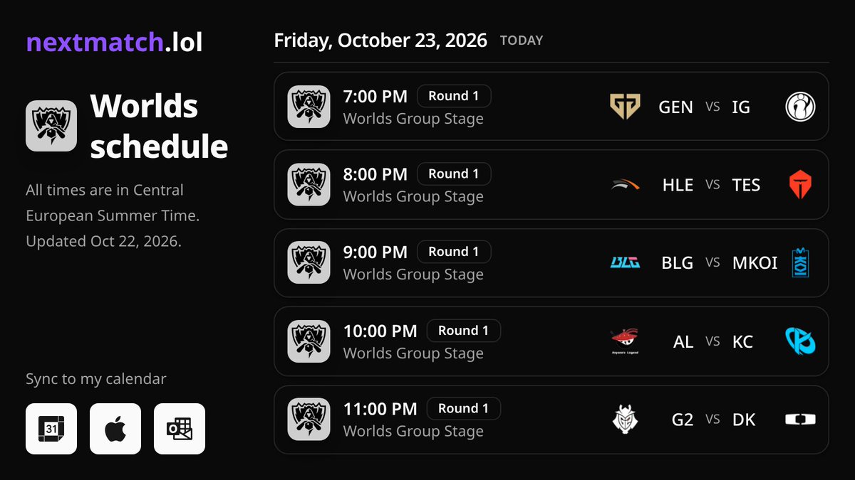 StriftCodes's tweet photo. @LEC i'm so hyped a built an app to syncs matches to my google calendar

let's f-ing goooooo 🔥 https://t.co/SYFlvbdSt2