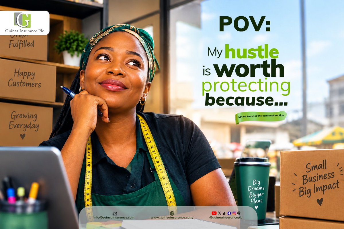GuineaInsurance's tweet photo. …your hustle has a story. What’s yours?

Just a DM away:
Call us: 09069263660
WhatsApp: https://t.co/DZtBZ5y3SY
Visit: https://t.co/kMY3xgz2jL
 
 #MyHustleMyGoods #ProtectYourHustle #GuineaInsurance

#FYP
#Viral
#Insurance
#GuineaInsurancePlc https://t.co/Yi4eykdoWi
