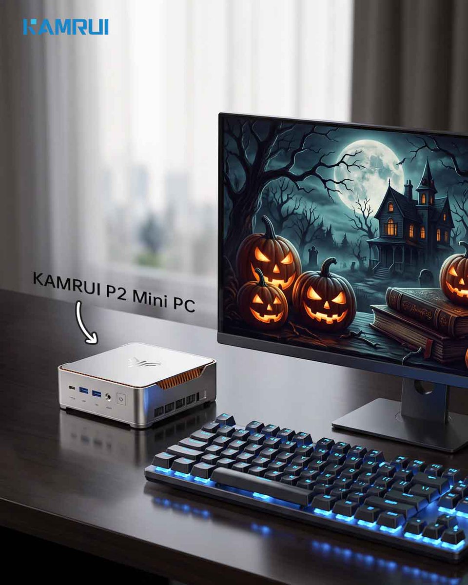 kamrui_minipc's tweet photo. No tricks, more treats! 🎃 The KAMRUI P2 Mini PC features dual M.2 slots supporting up to 4TB of storage expansion, delivering more room for files, media libraries, and projects.
Learn more 👉 https://t.co/L0liOG86fb
#kamruipc #kamruiminipc #computer #minicomputer https://t.co/b5W3c9pyee