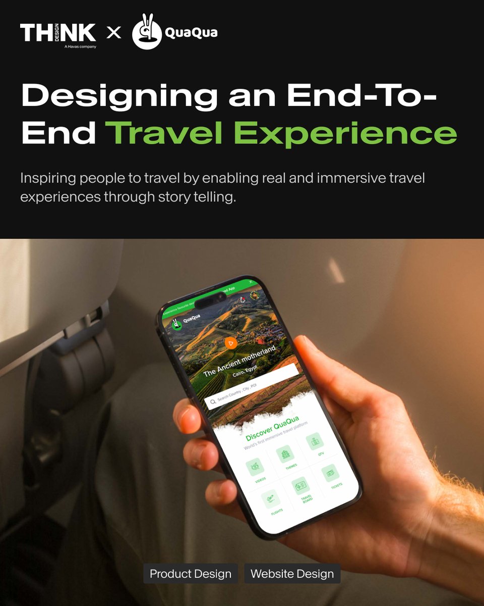 thinkdotdesign's tweet photo. Think Design partnered with QuaQua to connect destination discovery, travel planning, bookings, and community in one integrated travel experience. 

Explore Think Design Singapore: https://t.co/PIHRTuCC1D

#ThinkDesign #UXDesign #ProductDesign #DigitalExperience #TravelTech https://t.co/cXZHu2zDWJ
