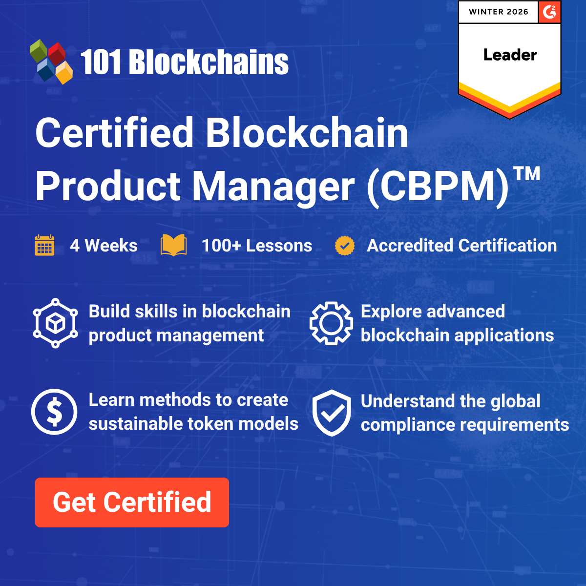 101Blockchains's tweet photo. 🚀 Ready to shape the future of blockchain products?

Level up your skills in blockchain product strategy, tokenomics &amp; global compliance with the CBPM Certification by 101 Blockchains! 💡

👉 https://t.co/ajkZuRzsdg

#Blockchain #CBPM #Web3 https://t.co/8sSqHK8EAM