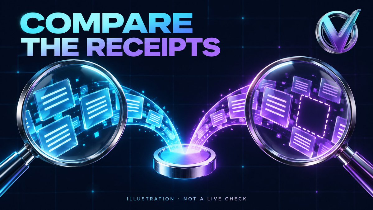 VectoraAI's tweet photo. Two token reports disagree? Align the exact mint, pool, observation time and source before comparing scores. Different inputs can explain different answers. If a field is missing, don’t average it into a safe verdict. Trace the underlying receipt and keep the gap unknown. https://t.co/nS6lN4VnJS