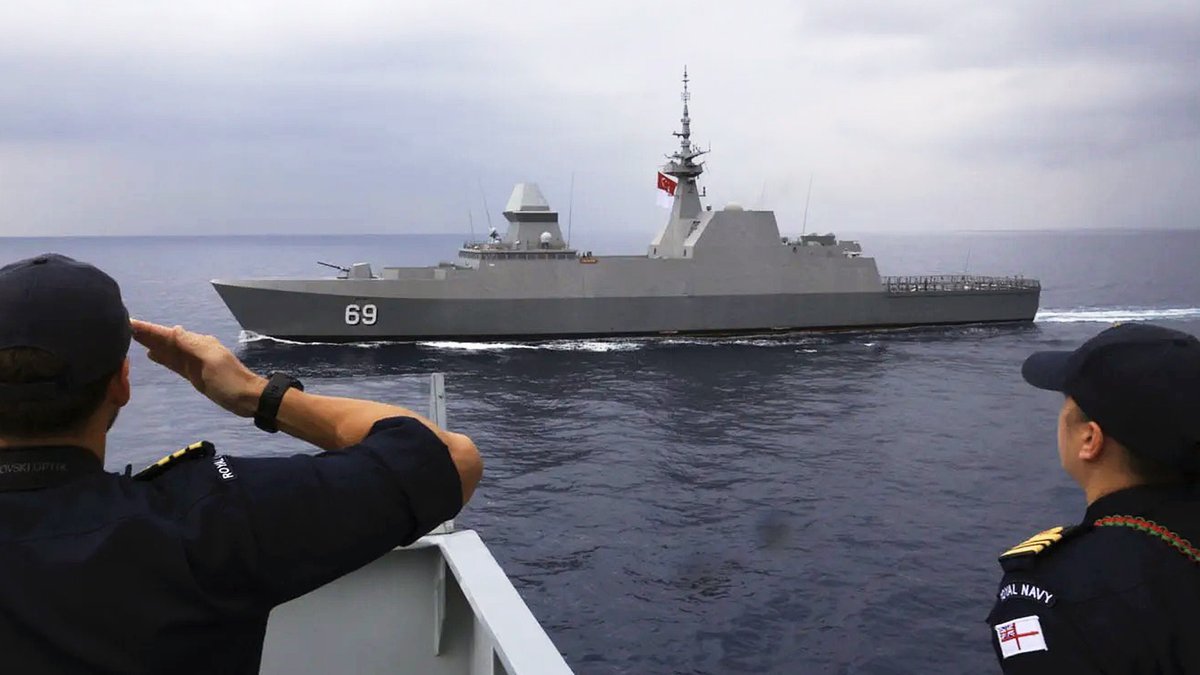 NavyLookout's tweet photo. HMS Tamar and HMS Spey have completed 10-day exercise Bersama Lima 2026, alongside forces from Australia, Malaysia, New Zealand and Singapore.

Participants included 🇸🇬RSS Intrepid, 🇦🇺HMAS Stalwart and 🇲🇾KD Lekir, together with submarines and aircraft conducting ASW, air defence, maritime security operations and naval gunfire support drills. HMS Tamar also embarked a RNZN boarding team to practise intercepting vessels suspected of illegal fishing and drug smuggling.

The exercise demonstrated the endurance of the Five Power Defence Arrangements established more than 50 years ago.

HMS Spey will continue patrols and diplomatic engagements in Southeast Asia, while HMS Tamar heads towards Australia and New Zealand via Pacific island nations for further maritime security operations.