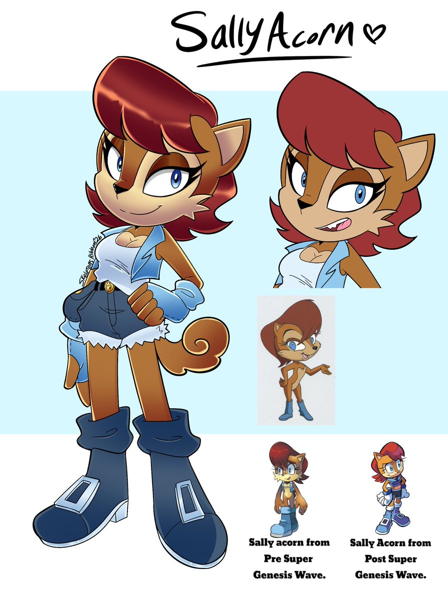 Skullbow09's tweet photo. #SallyAcorn redesign for fun https://t.co/ZOXXwfhZke