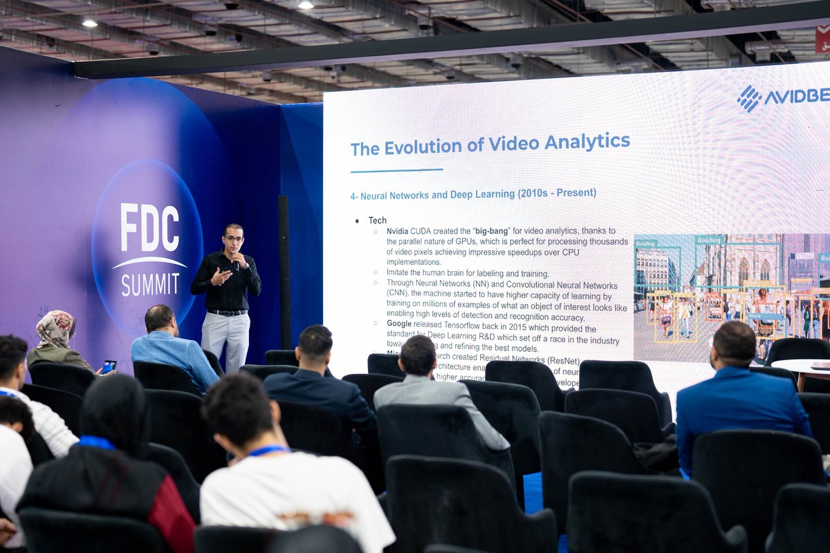 FDCSummit's tweet photo. From footage to real-time insight: Eslam Ahmed of Avidbeam on the future of AI video analytics at #FDCSummit2026.
#FDCSummit #AI #VideoAnalytics https://t.co/vYGYp7voJw