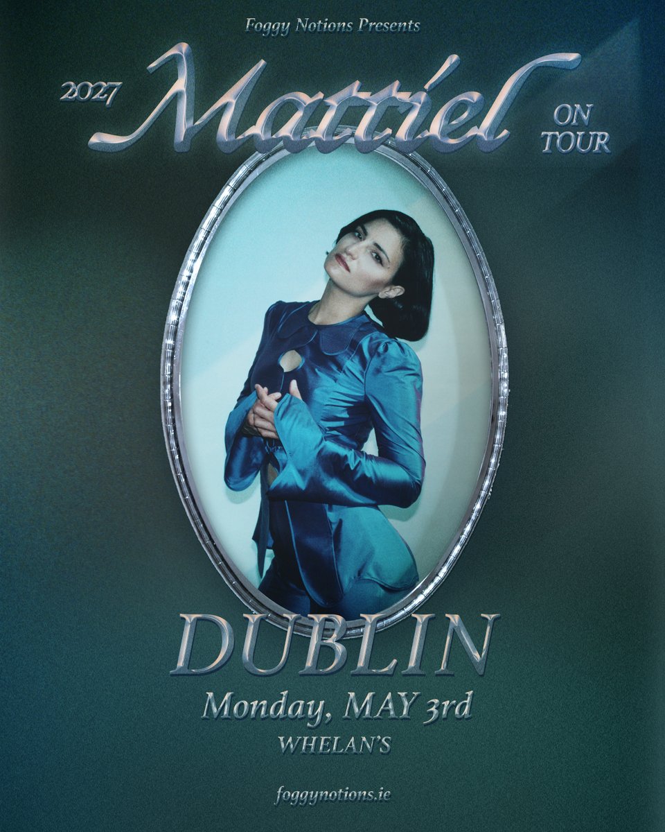 TicketmasterIre's tweet photo. 💫 Atlanta-born, Italy-based artist @mattielworldwde has announced a headline show at @whelanslive, Dublin on 3 May 2027.

🎫 Tickets on sale Friday 30 October at 10am https://t.co/rn710OP5Dp https://t.co/CJC7tf2psq