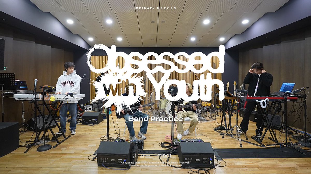 XH_official's tweet photo. Xdinary Heroes(엑스디너리 히어로즈) "Obsessed with Youth" Band Practice Video

https://t.co/sHBxNA5sgH

#XdinaryHeroes #엑스디너리히어로즈
#IMPULSE
#Obsessed_with_Youth
#WE_ARE_ALL_HEROES https://t.co/SneHXK7BS1