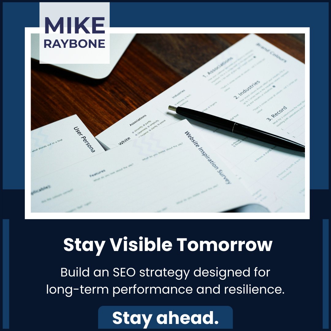 MikeRaybone's tweet photo. Future-Proof Your SEO

Search is evolving fast. If your strategy reacts, your visibility becomes unstable. 

A future-ready SEO framework protects growth and keeps it commercially aligned.

Discover more: https://t.co/MpFwhSqmJ3

#SEO #DigitalStrategy #Growth #MR22 #mikeraybone https://t.co/zN1s8FQ1yz