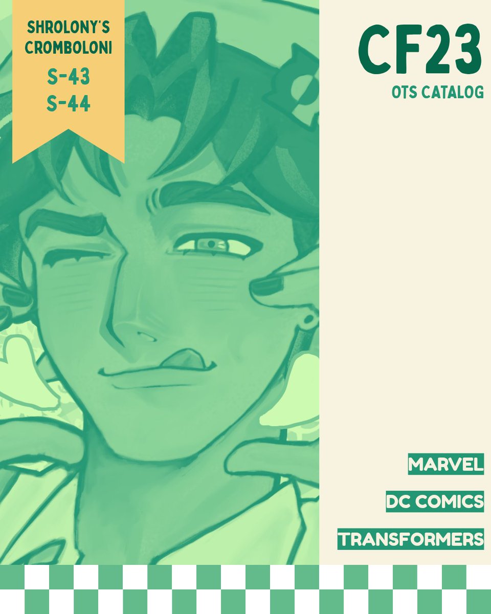 calogue_'s tweet photo. [ rt &amp; likes are appreciated ]

CALOGUE'S #Comifuro23 OTS CATALOG!

🗓️ 31 Oct - 1 Nov 2026 @ ICE BSD
📍 Shrolony's Cromboloni (S43-44)
⭐ Marvel, DC, Transformers

#cf23 #cf23catalogue https://t.co/GL0qczgZHy