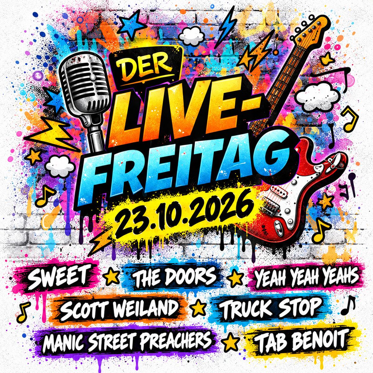 Stagemusic's tweet photo. Der heutige Live-Freitag: Sieben neue Livealben – von Sweet und The Doors über Yeah Yeah Yeahs bis Tab Benoit. Jetzt auf https://t.co/XKk2R5UyYU ... #livefreitag #stagemusic #stagemusicnet https://t.co/efGK7J2m09