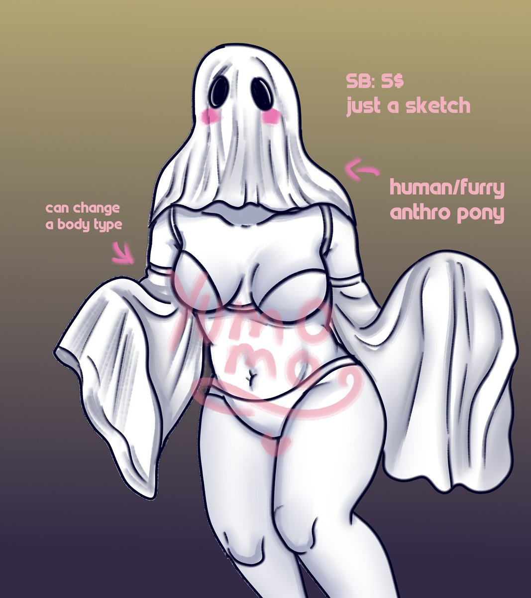 yumomo_nsfw's tweet photo. Halloween YCH auction !!
#ghost #costume #nsfw https://t.co/DR2cT52UEE