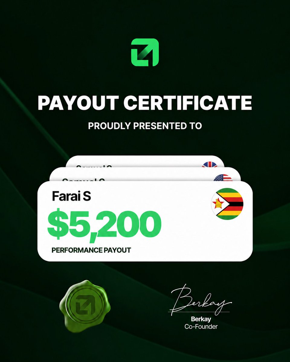 EquityEdgeUK's tweet photo. A milestone worth celebrating. 💸🇿🇼

Congratulations to Farai S on securing a $5,200 payout with Equity Edge. 👏

What payout goal are you working towards next? 👇 https://t.co/0tRzyqmQrR