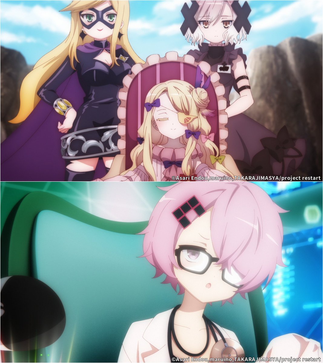 animeloverOV's tweet photo. Fal reveals a 10-billion-yen grand prize, candy-collecting rules, and team battles! As combat-powerless Pechka panics, 
Clantail takes the lead in redistributing candies—planting seeds of quiet suspicion... 🍬🛡️💥   

Catch Episode 2 of MAGICAL GIRL RAISING PROJECT restart on OceanVeil! 📺👀

Title: MAGICAL GIRL RAISING PROJECT restart
https://t.co/4xMxn5w4Ek
©Asari Endou,maruino,TAKARAJIMASYA/project restart