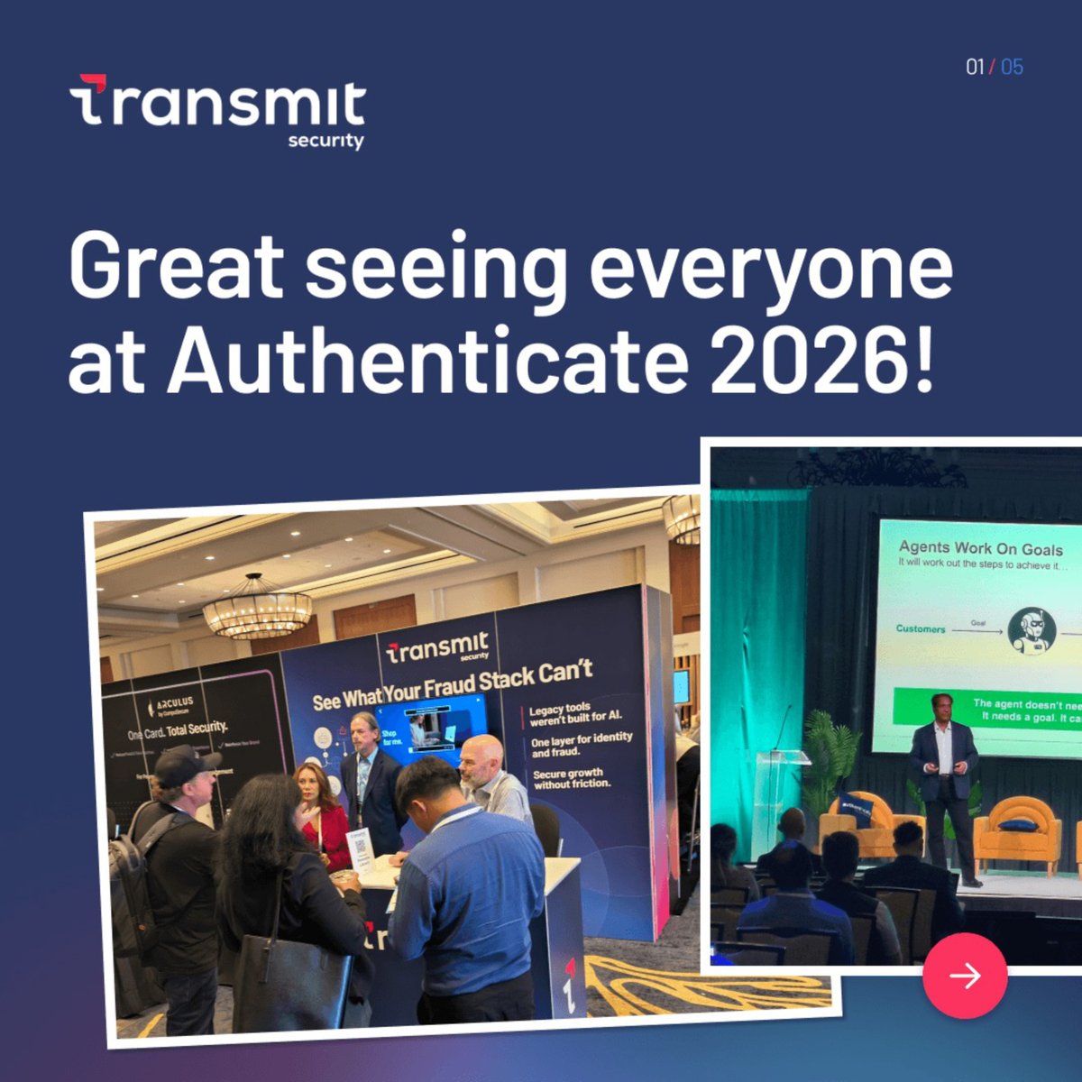 TransmitSec's tweet photo. #Authenticate2026 is in the books, and it was great to spend time with the people working through some of identity’s biggest questions.
The big question we brought: when your customer sends an AI agent, can your business see it?
#AgenticAI #transmitsecurity https://t.co/nOKMNVqNqE