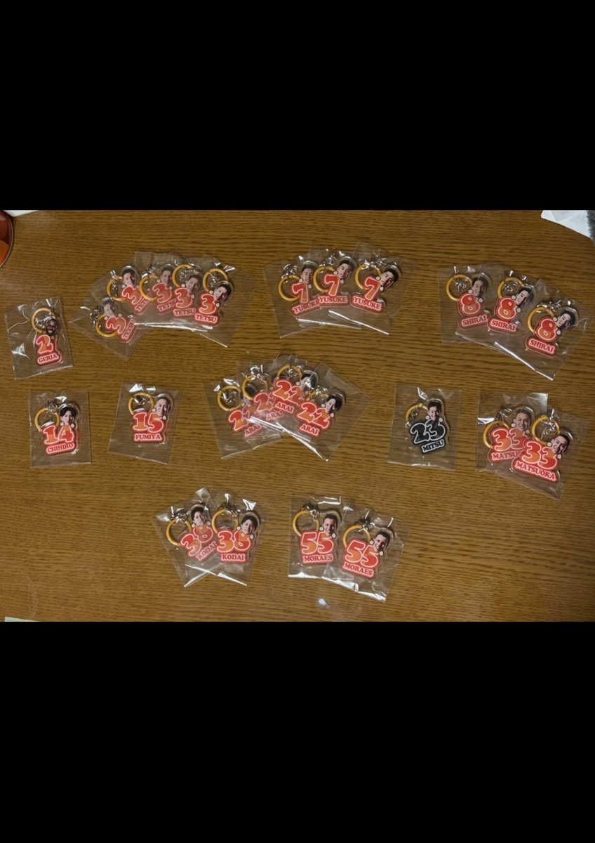 n59a67's tweet photo. 譲　2（1個）、3（5個）、7（3個）、8（3個）、14（1個）、15（1個）、22（4個）、23（1個）、33（2個）、38（2個）、55（2個）

求34 or 定価

25日の仙台戦参戦するのでその際にお渡し等できる方でお願いします🙇‍♀️
#albirex #アルビレックス新潟 https://t.co/3Ag0Y5G5kh