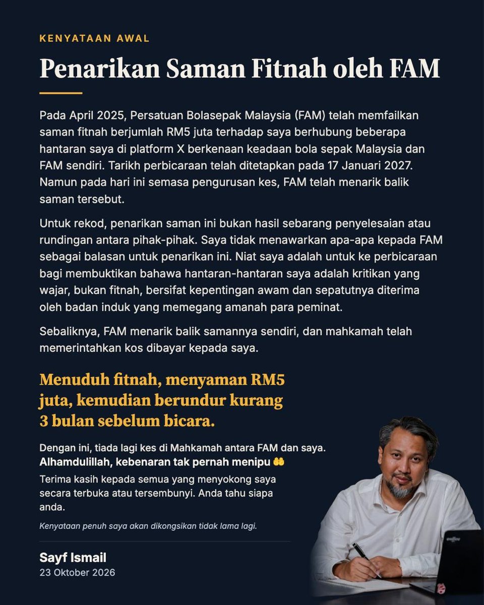 Sayf_ismail's tweet photo. Alhamdulillah, Kebenaran tak pernah menipu 🤲🏾. https://t.co/yOv0P6fbkH